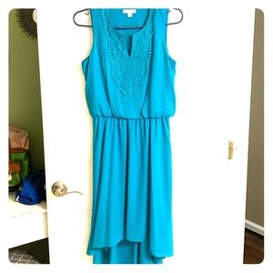 Lovely Blue Sleeveless Dress